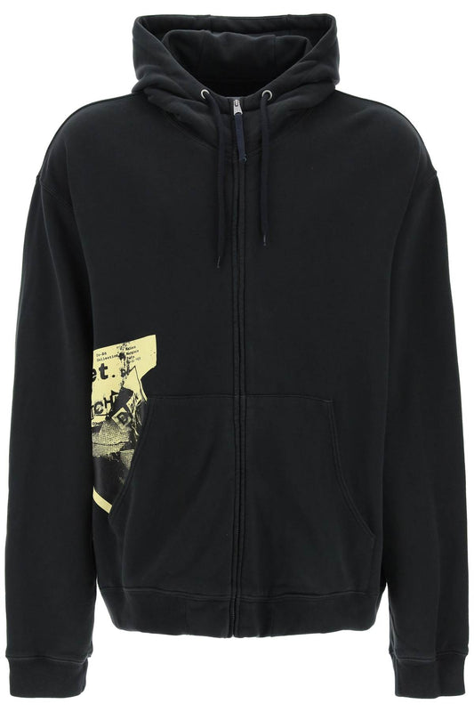 "maxi Zip-up Sweatshirt With  - Black