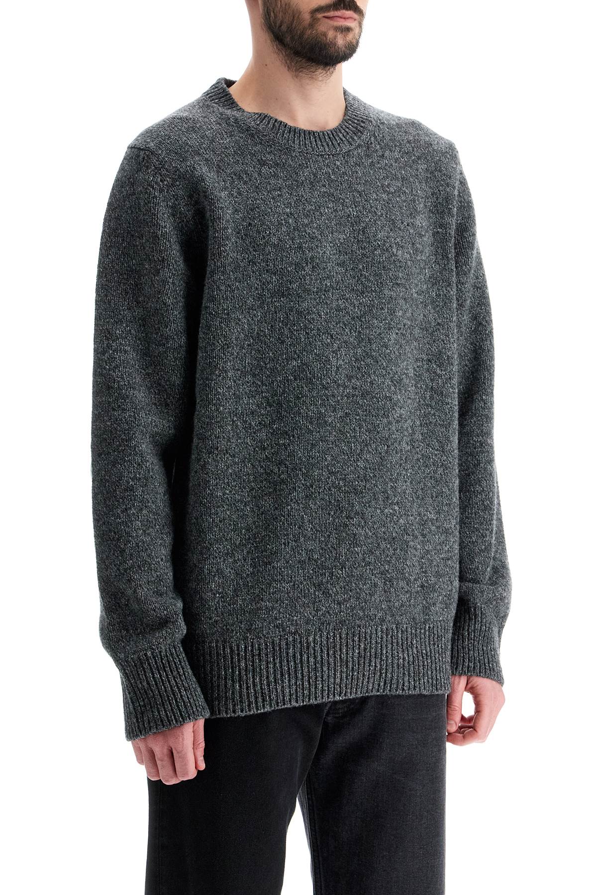 Shetland Wool Pullover  - Grey