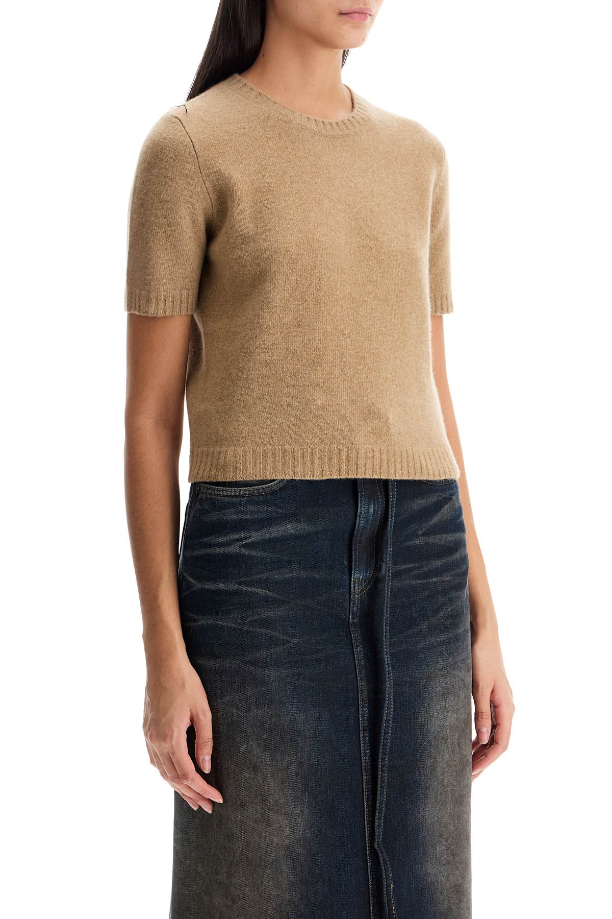 Wool Crewneck Sweater  - Beige