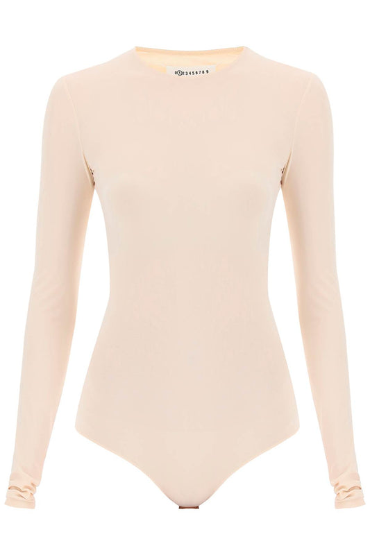 Second Skin Long Sleeve Lycra Bodysuit  - Beige