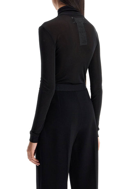 High-necked Body Suit  - Black