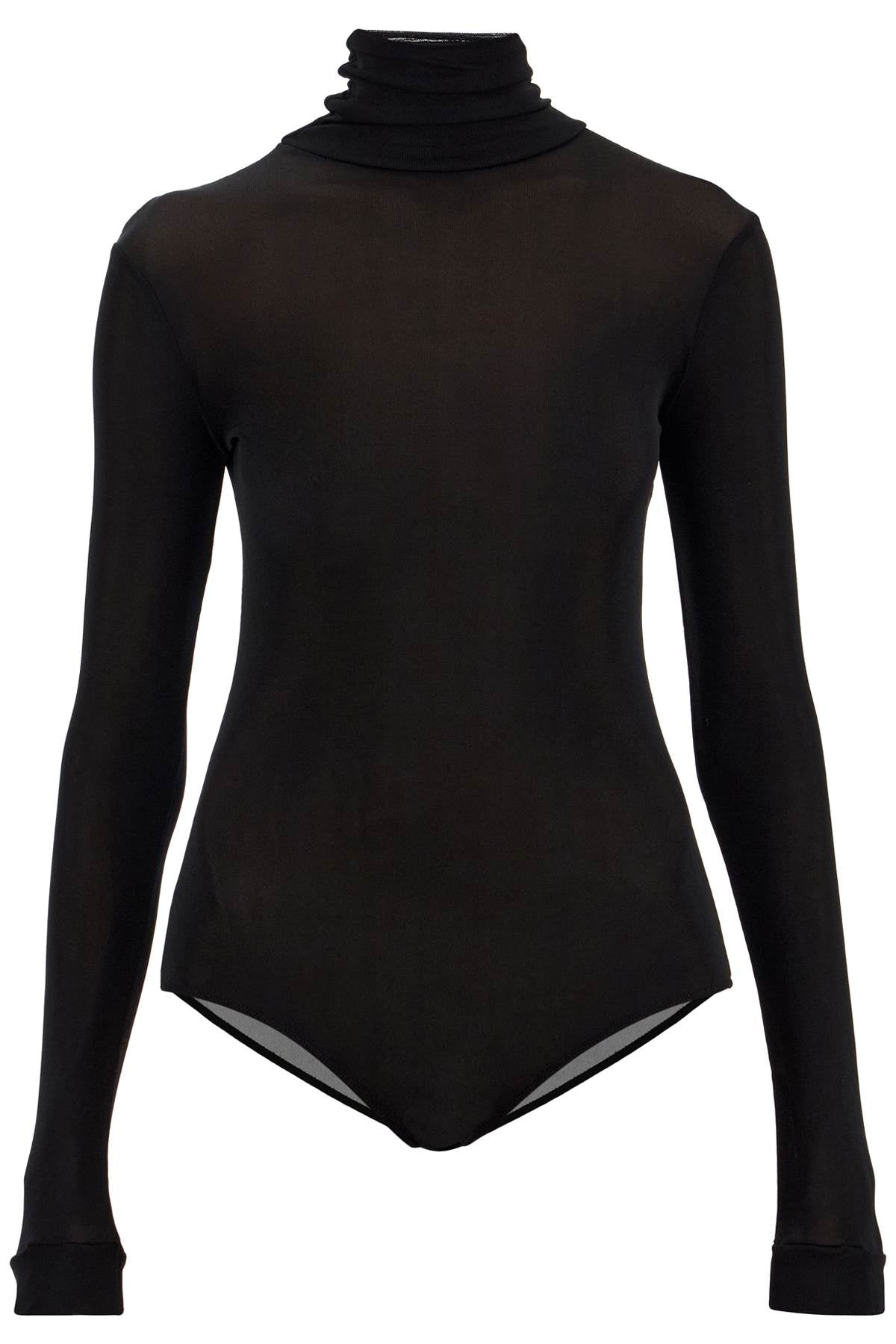 High-necked Body Suit  - Black