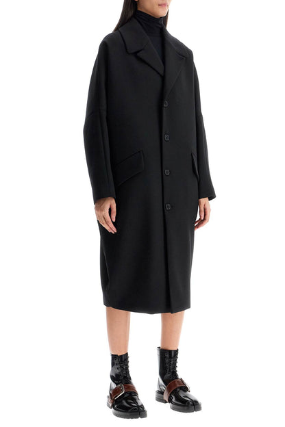 "oversized Wool Blend Coat  - Black