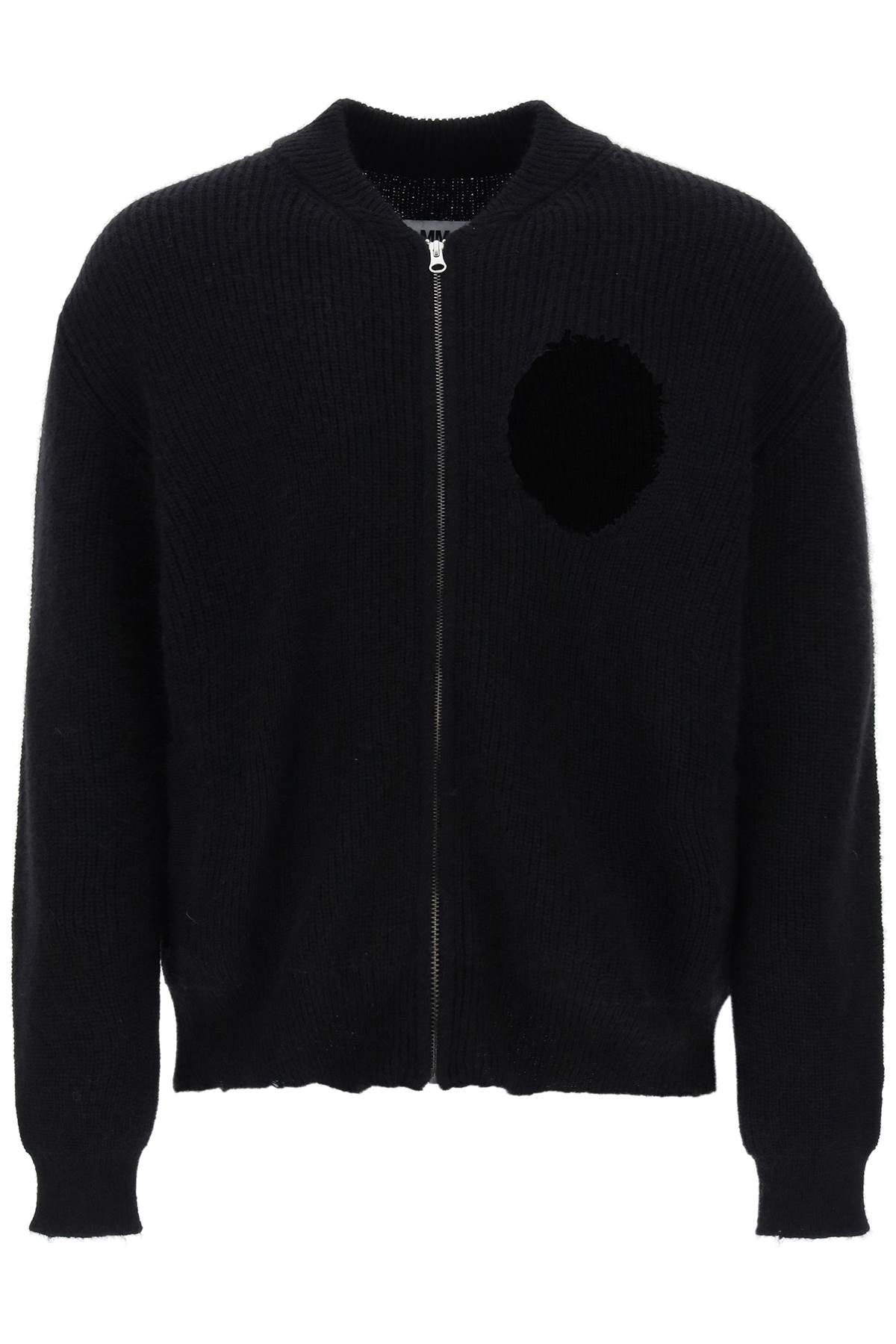 Destroyed Cardigan  - Nero