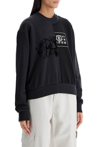 'party Bear & Numeric Sweatshirt  - Black