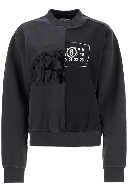 'party Bear & Numeric Sweatshirt  - Black