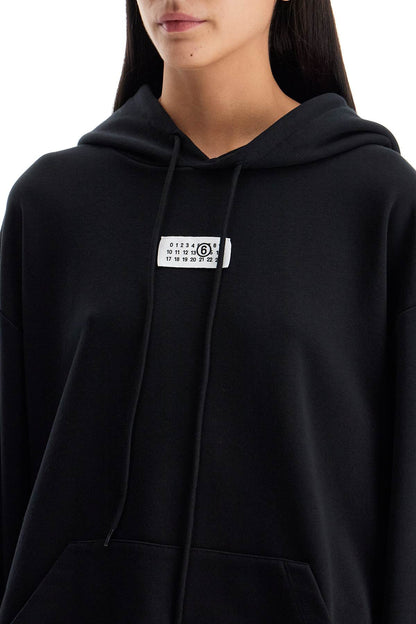 Boxy Hoodie With Hood  - Black