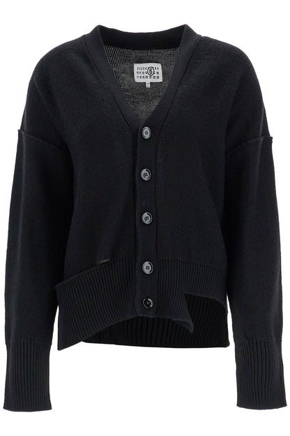 Destroyed Cardigan Sweater  - Black