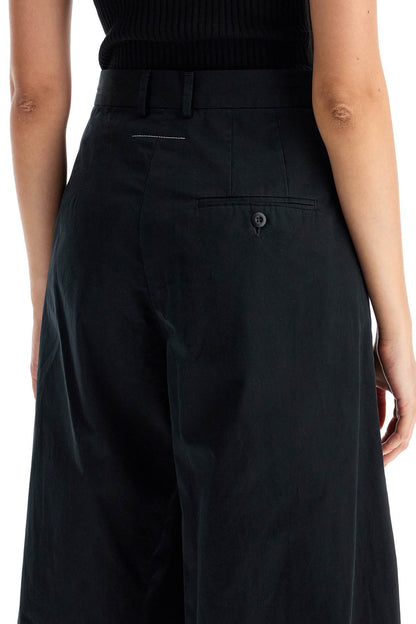 Wide-legged Pants With Pleats  - Black