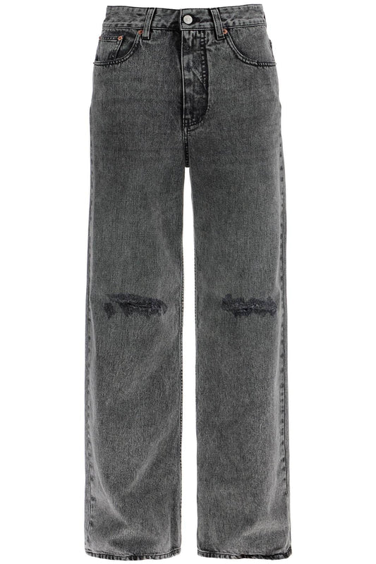 Wide Leg Jeans  - Grey