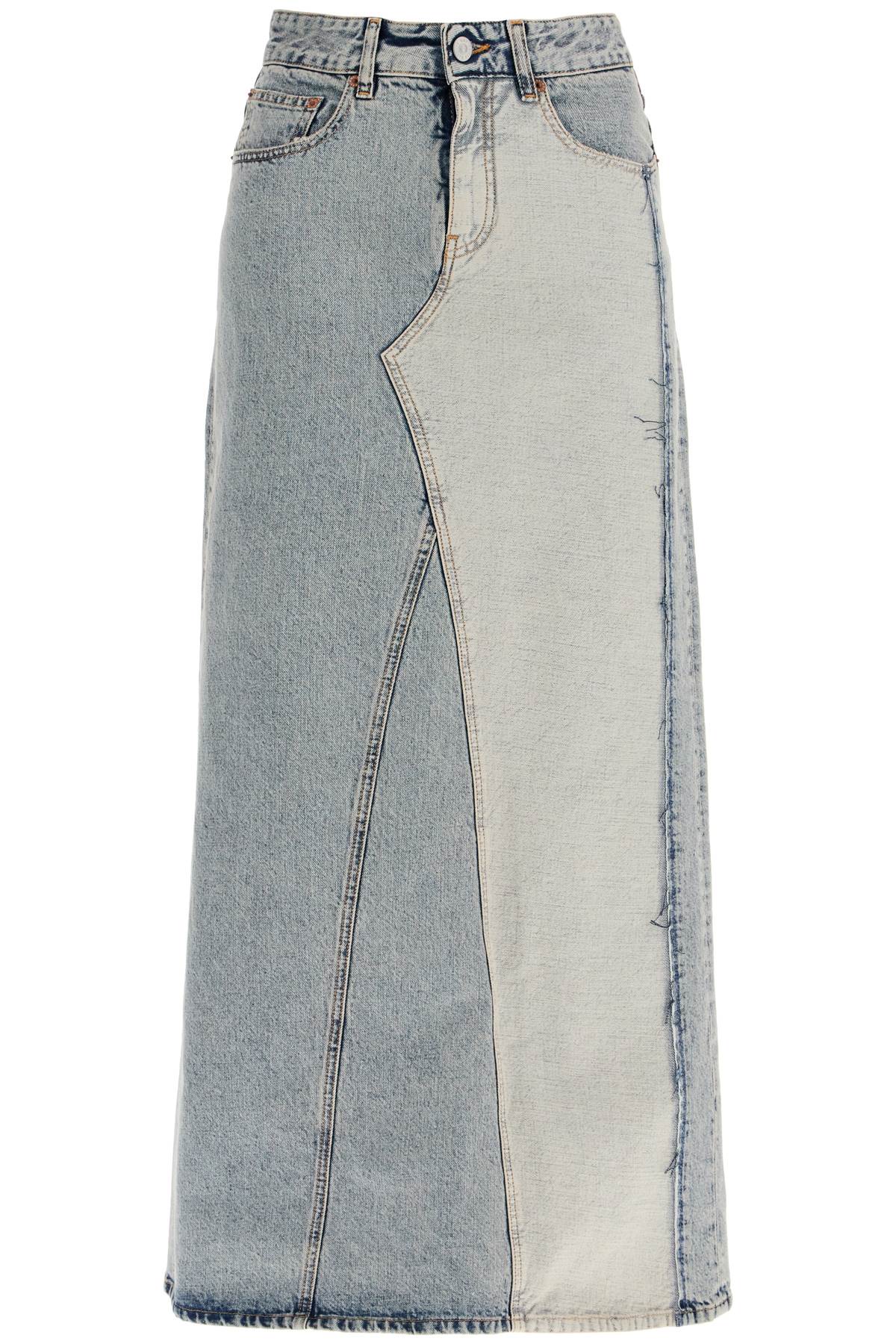 Maxi Denim Skirt In Seven  - Blue