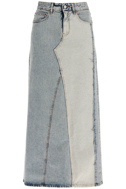 Maxi Denim Skirt In Seven  - Blue