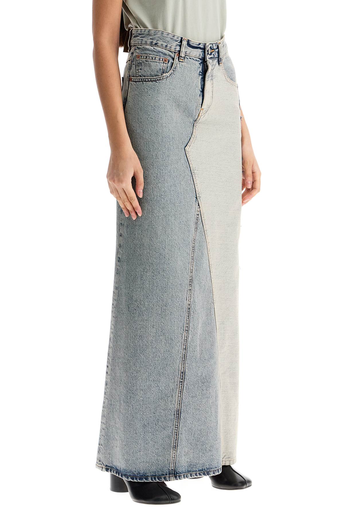 Maxi Denim Skirt In Seven  - Blue