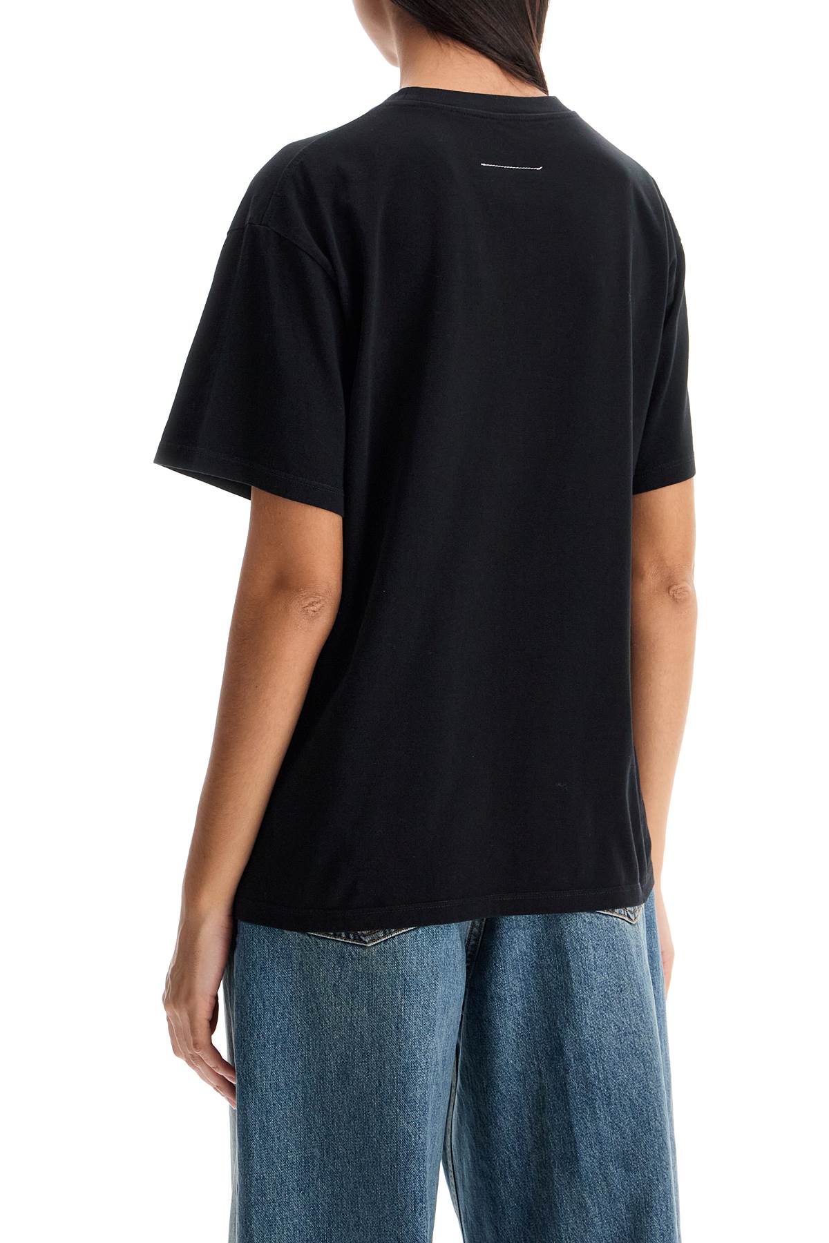 Oversized Printed T  - Black