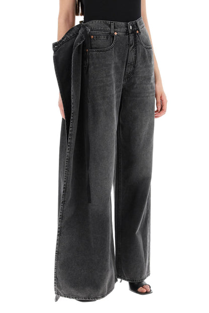 Hybrid Panel Jeans With Seven  - Black