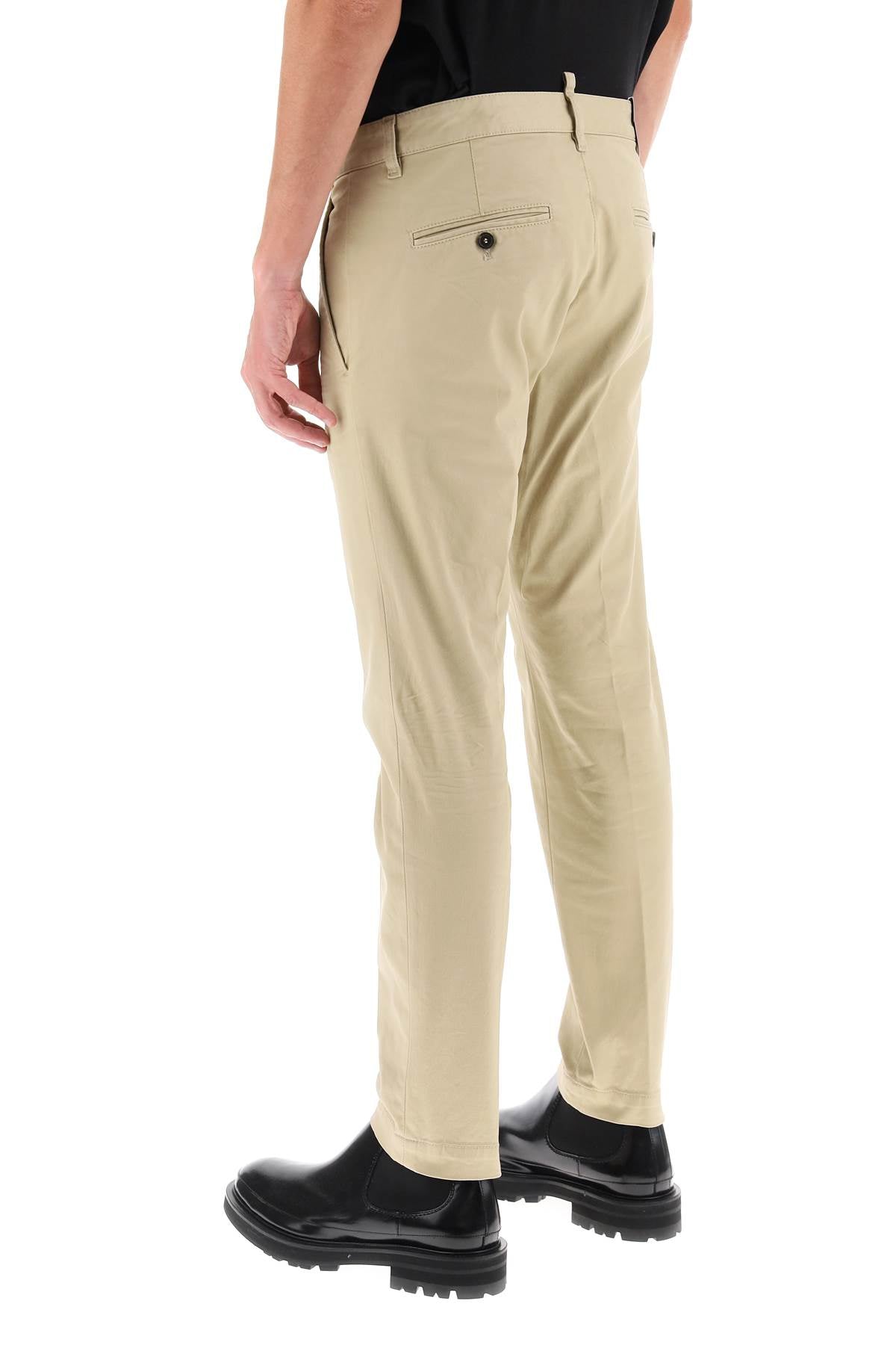 Cool Guy Pants In Stretch Cotton  - Beige