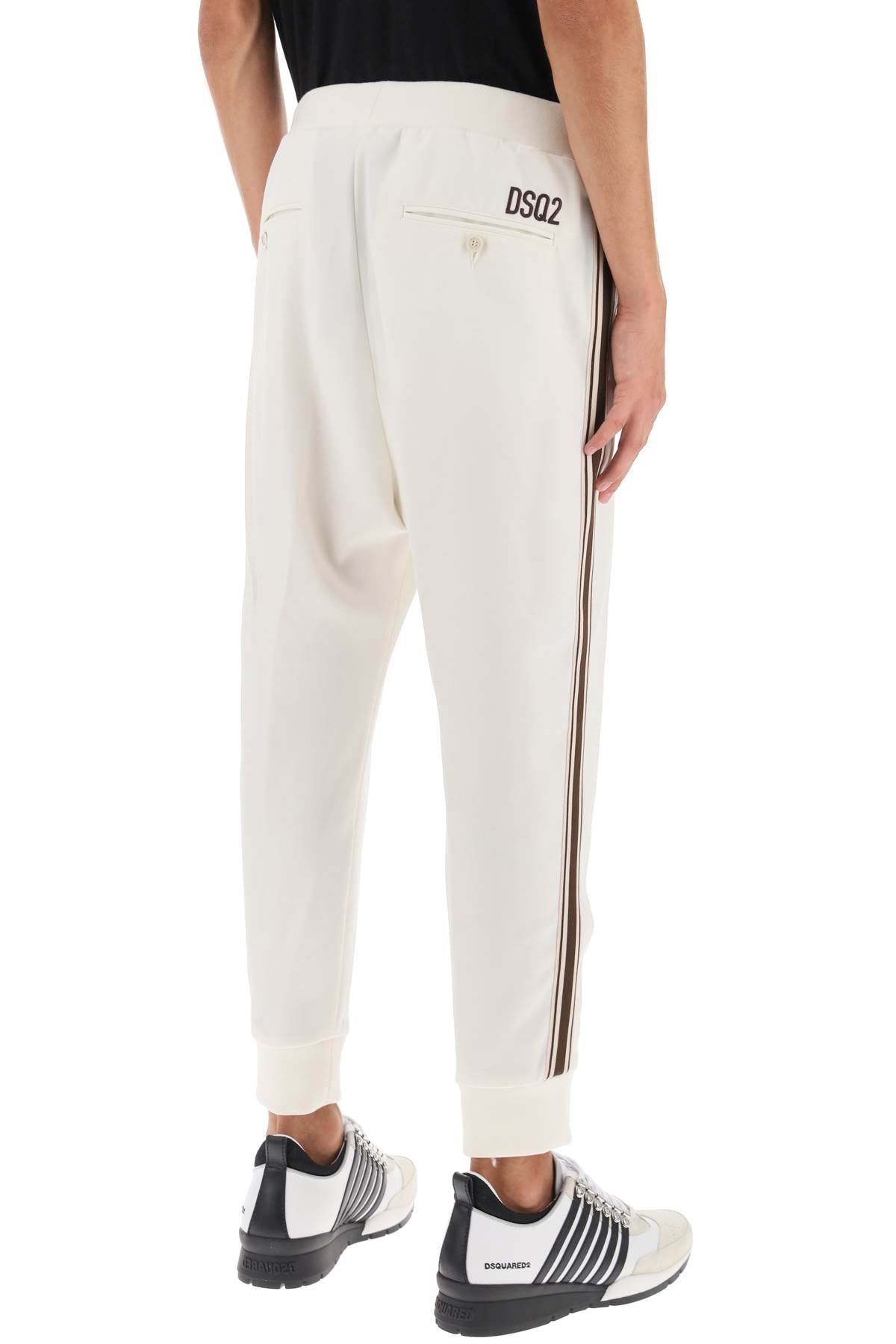 Wool Blend Tailored Jog Pants  - Bianco