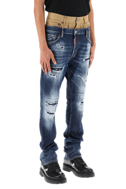 Medium Ripped Wash Skinny Twin Pack Jeans  - Blu