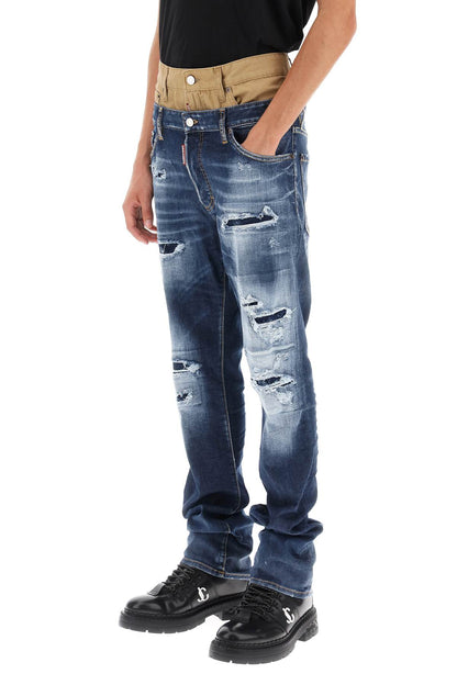 Medium Ripped Wash Skinny Twin Pack Jeans  - Blu