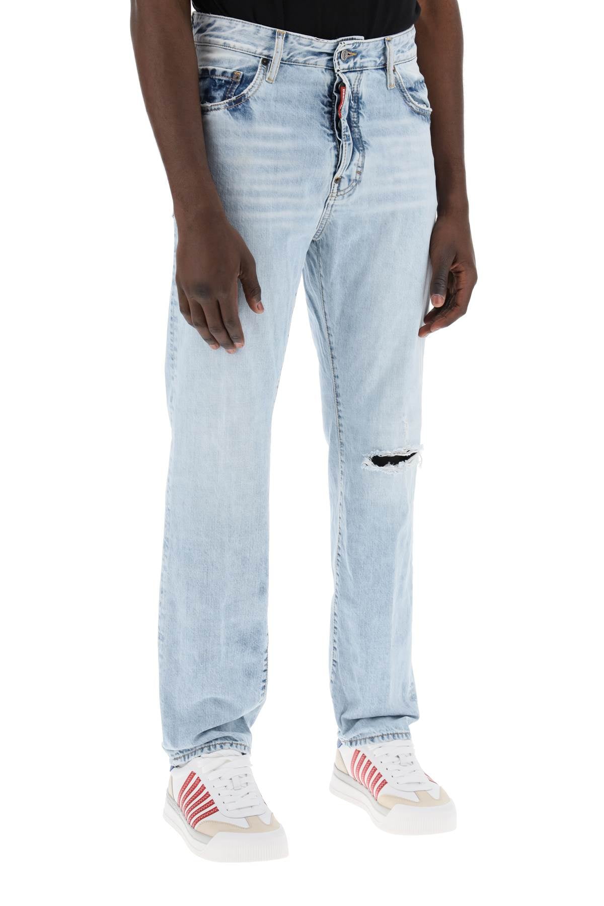 Light Wash Palm Beach Jeans With 642  - Blue