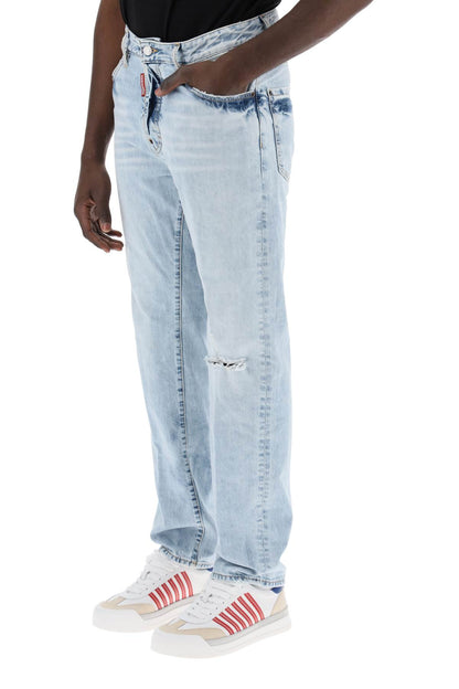 Light Wash Palm Beach Jeans With 642  - Blue