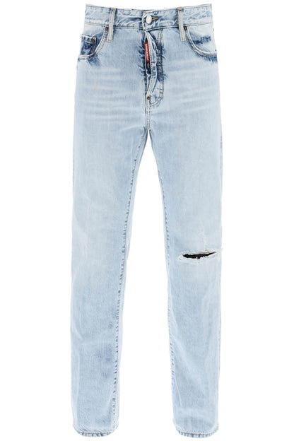 Light Wash Palm Beach Jeans With 642  - Blue