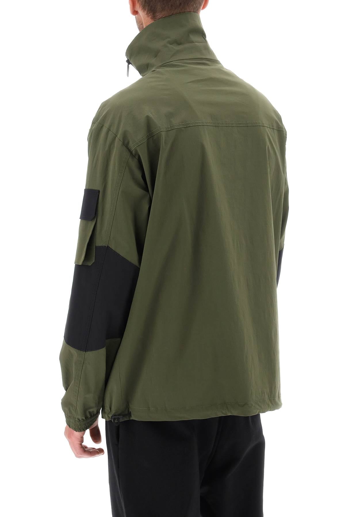 Technical Blouson Jacket In Stretch Cotton  - Verde