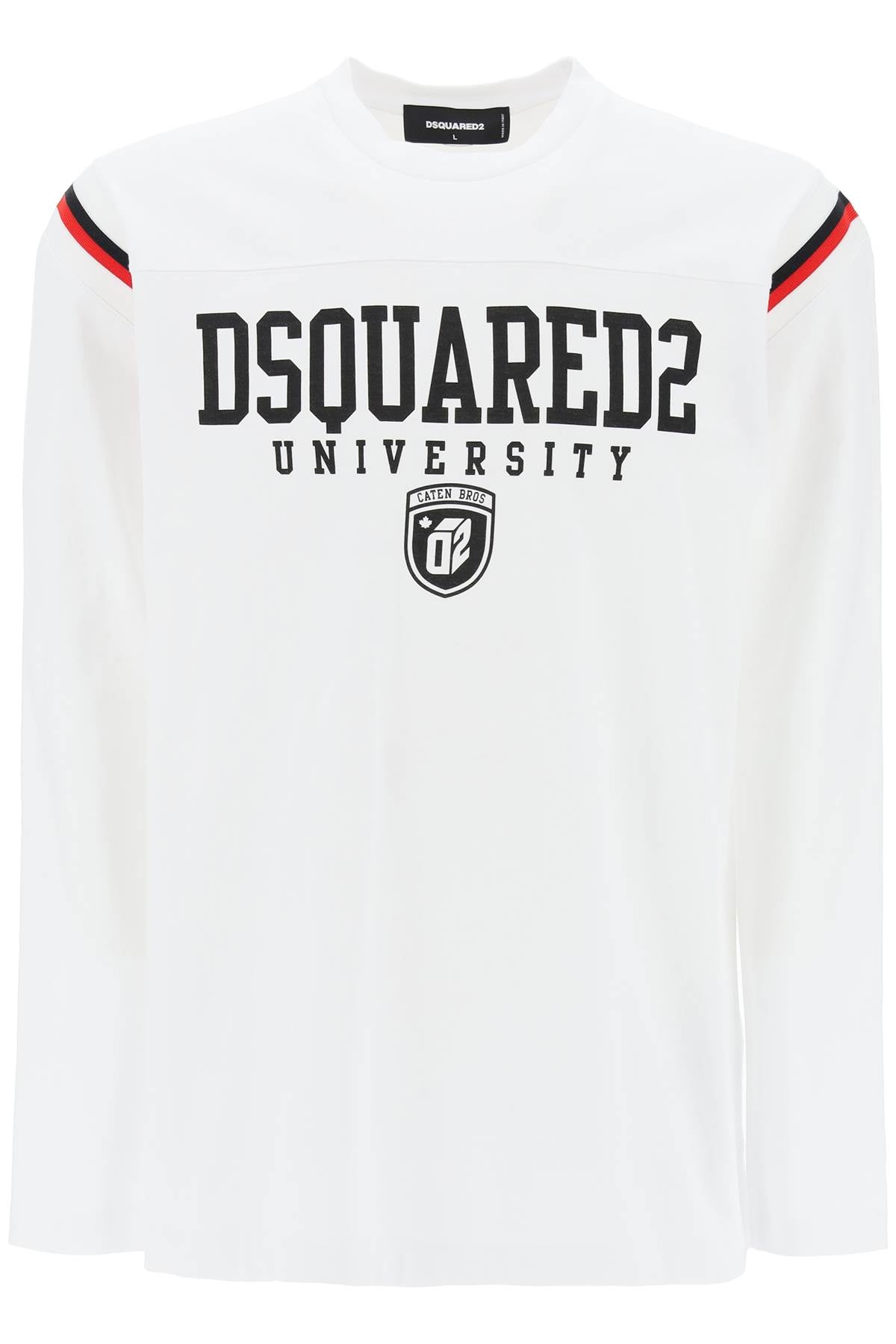 Long-sleeved Varsity T-shirt  - White