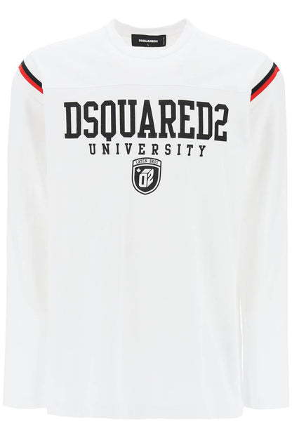 Long-sleeved Varsity T-shirt  - White