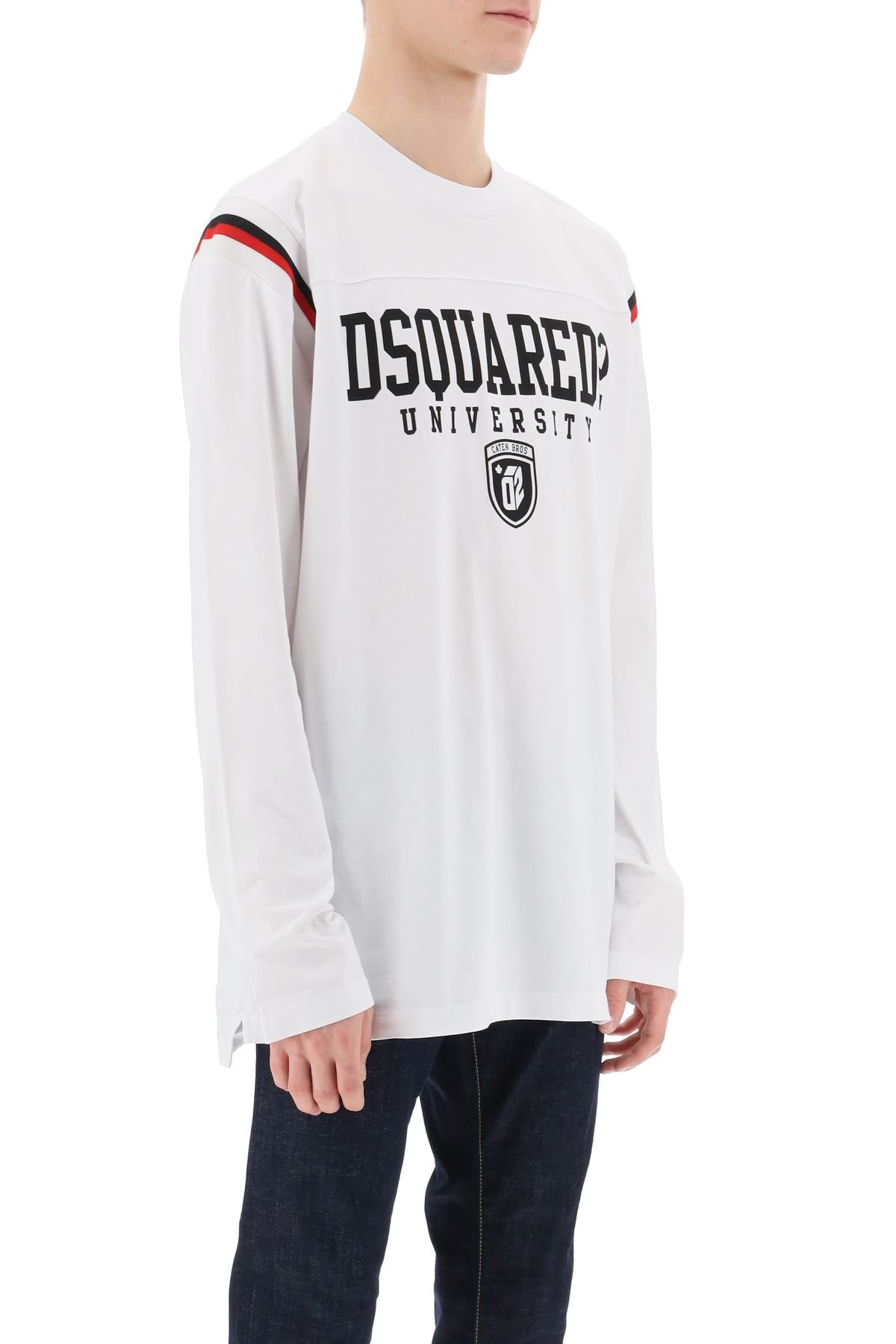 Long-sleeved Varsity T-shirt  - White