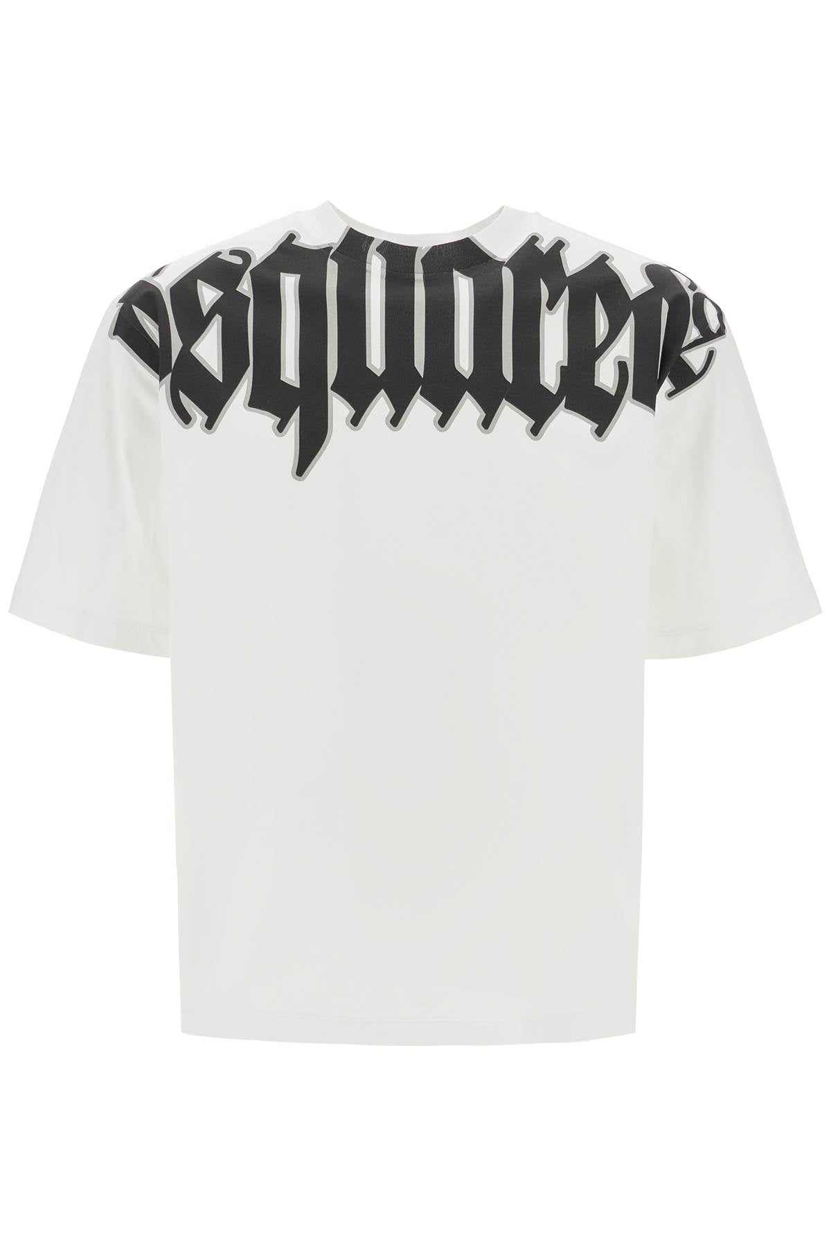 Loose Logo Print T-shirt With  - White