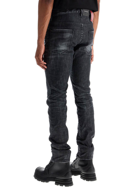 Cool Guy Black Cotton Jeans With Faded Effect  - Black