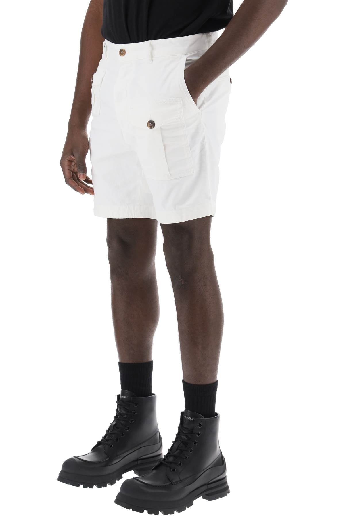 Sexy Cargo Bermuda Shorts For  - White