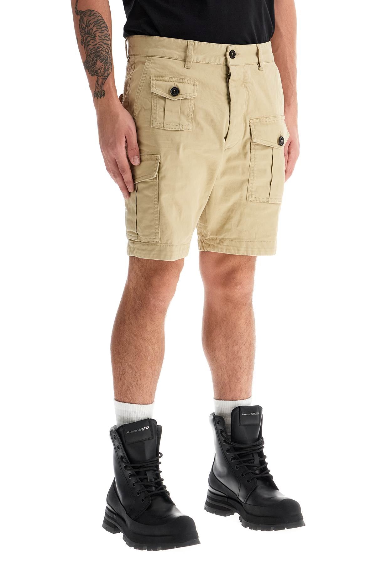 Sexy Cargo Bermuda Shorts For  - Beige