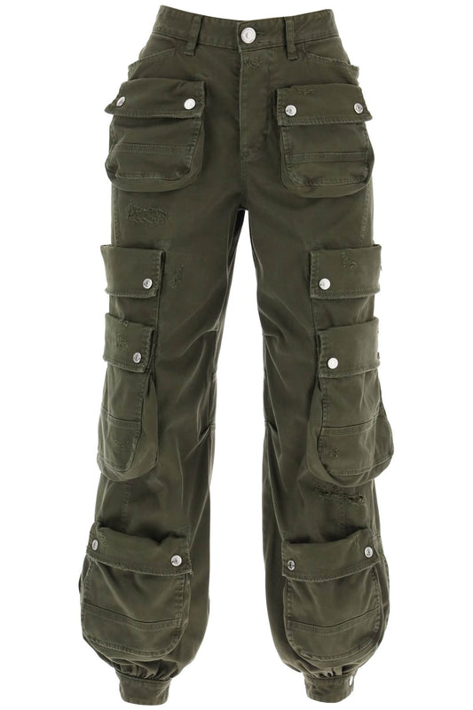 Wide Leg Cargo Pants  - Green