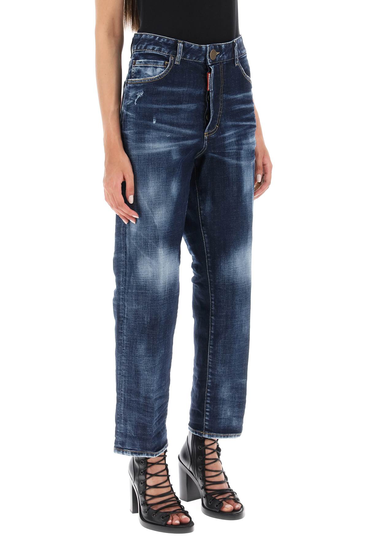 'boston' Cropped Jeans  - Blue