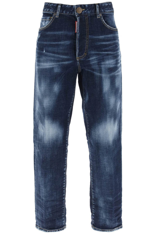 'boston' Cropped Jeans  - Blue