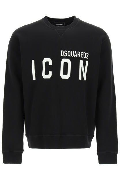 Icon Crew-neck Sweatshirt  - Black