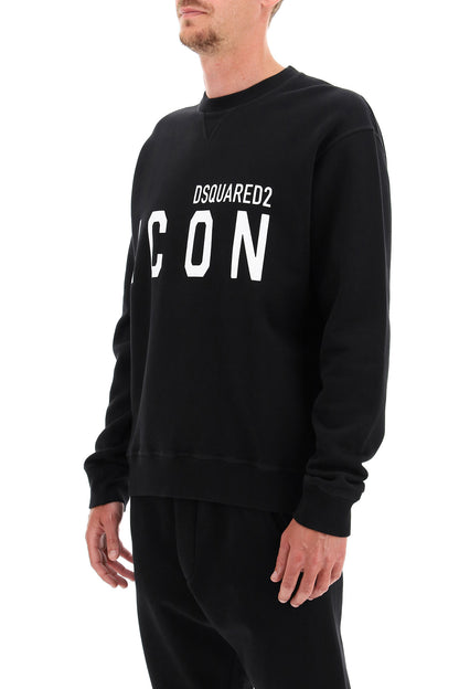 Icon Crew-neck Sweatshirt  - Black