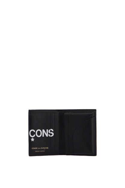 Small Bifold Wallet With Huge Logo  - Black