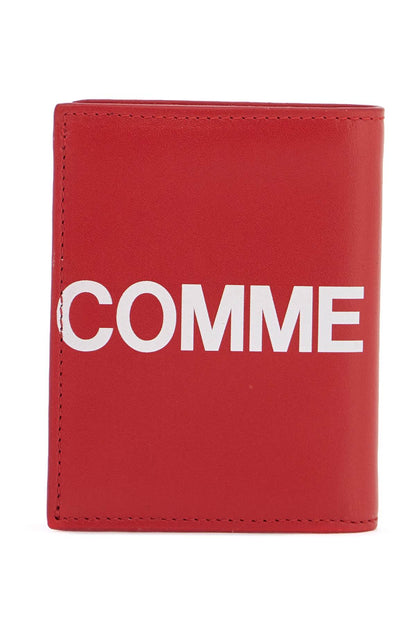 Unisex Red Calfskin Wallet With Large Logo Sa0641hl  - Red