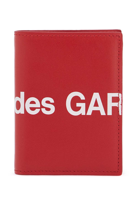 Unisex Red Calfskin Wallet With Large Logo Sa0641hl  - Red