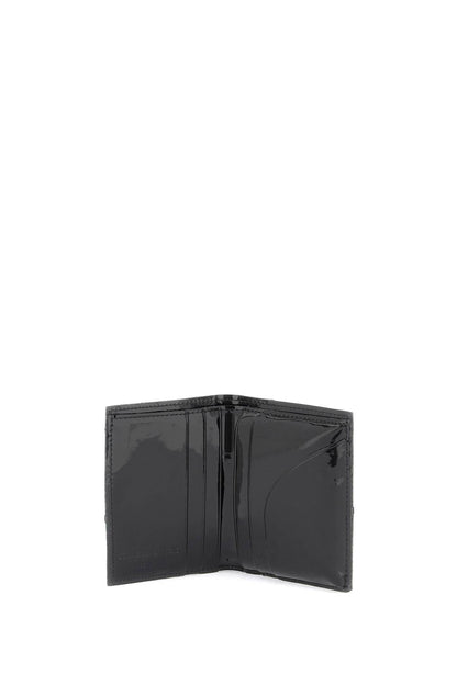 Bifold Patent Leather Wallet In  - Black