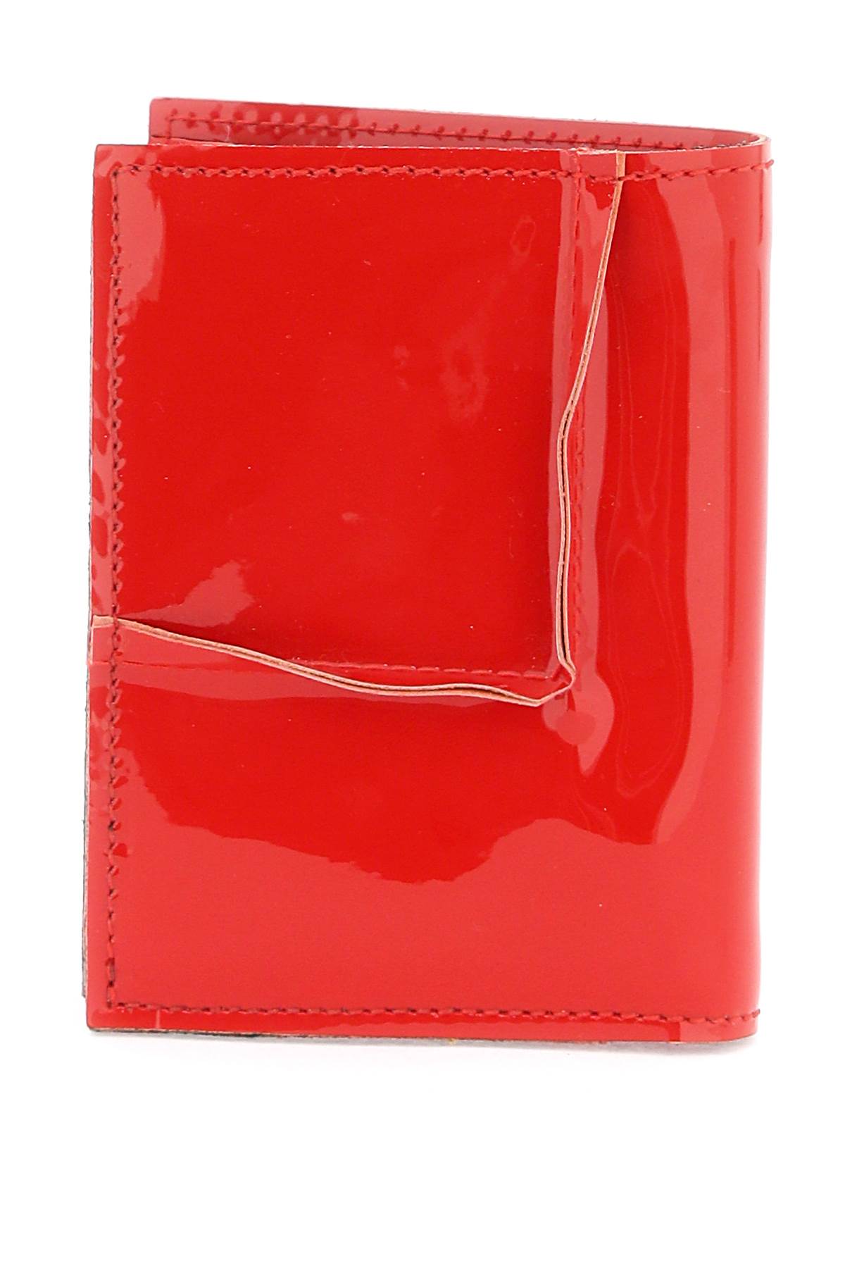 Bifold Patent Leather Wallet In  - Red