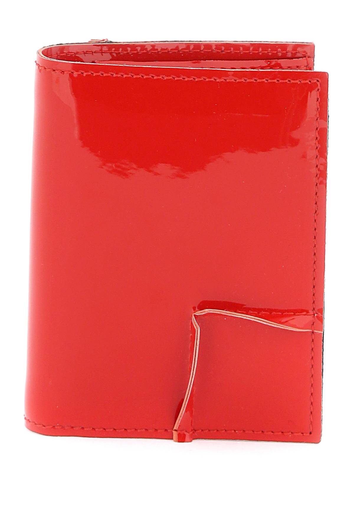 Bifold Patent Leather Wallet In  - Red