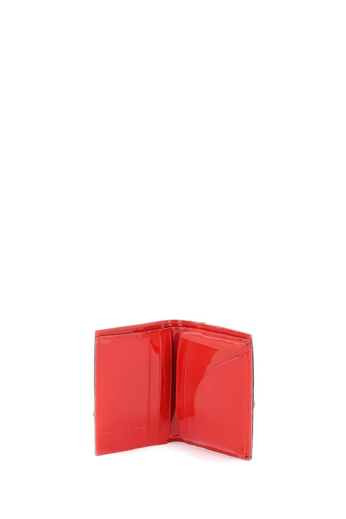 Bifold Patent Leather Wallet In  - Red