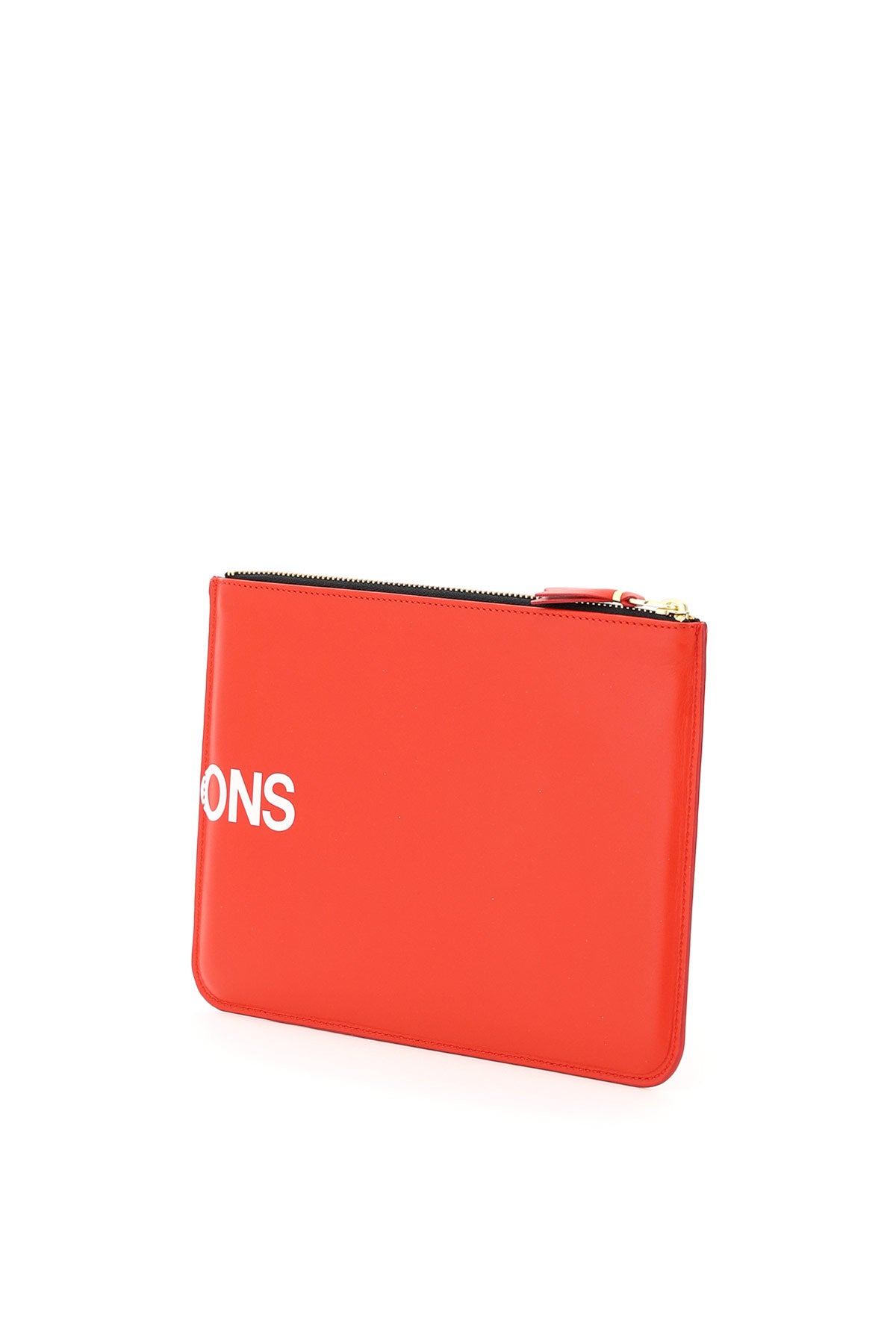 Leather Pouch With Logo  - Red