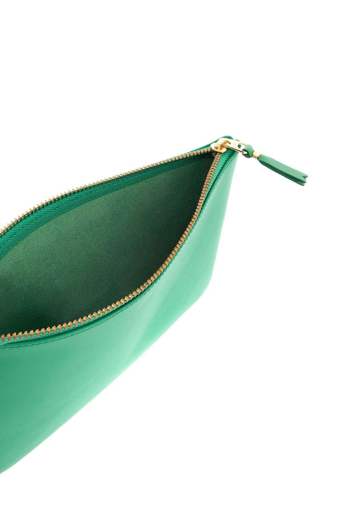 Smooth Leather Pouch In Seven Words  - Green