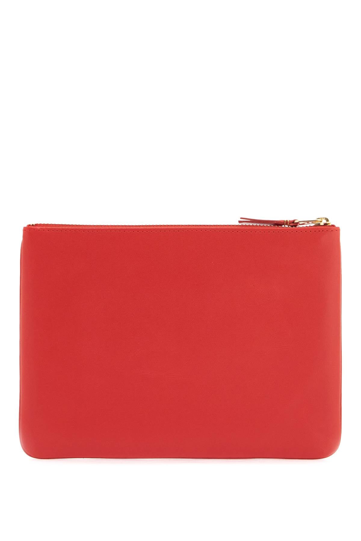 Smooth Leather Pouch In Seven Words  - Red