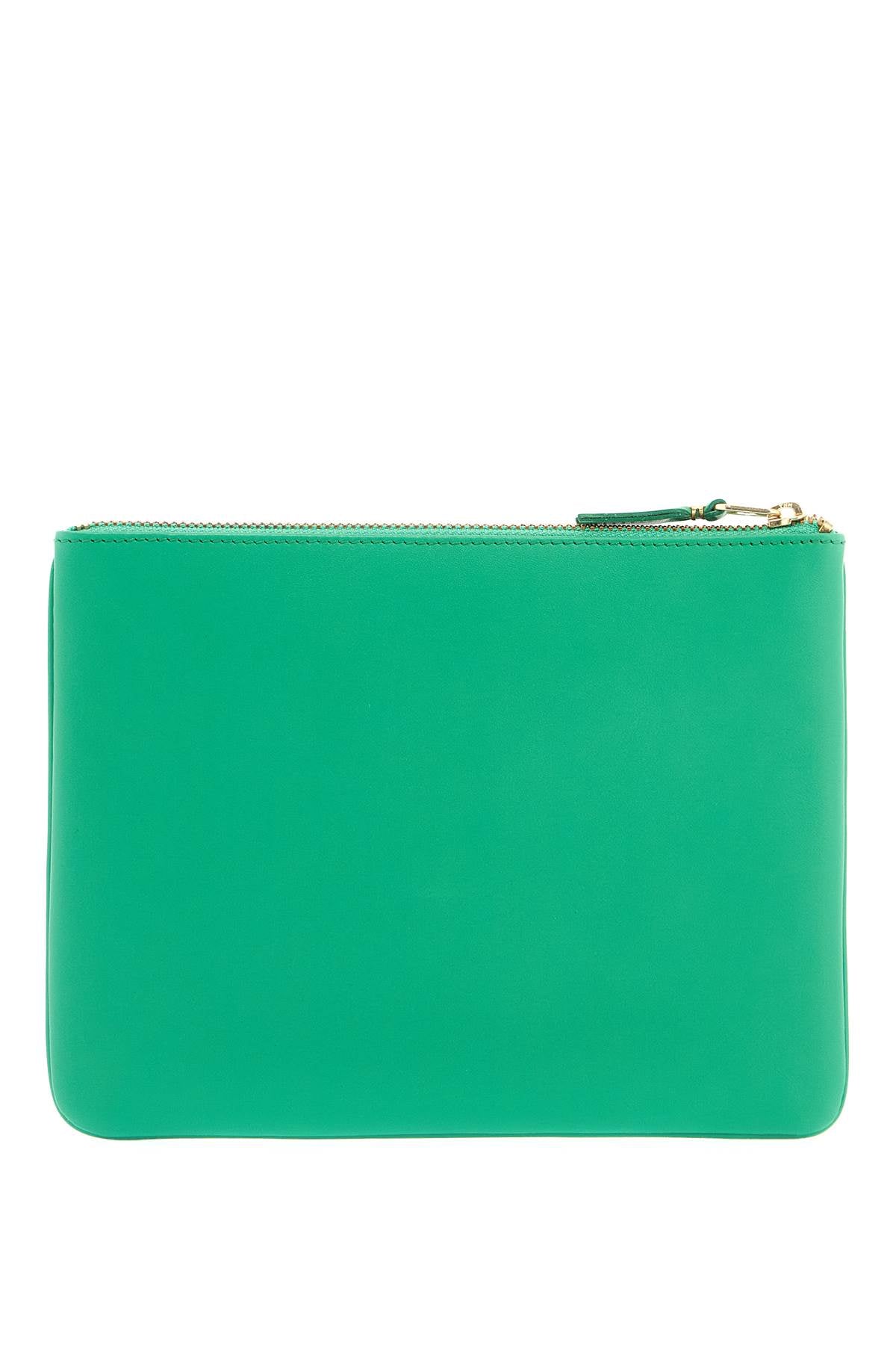 Smooth Leather Pouch In Seven Words  - Green